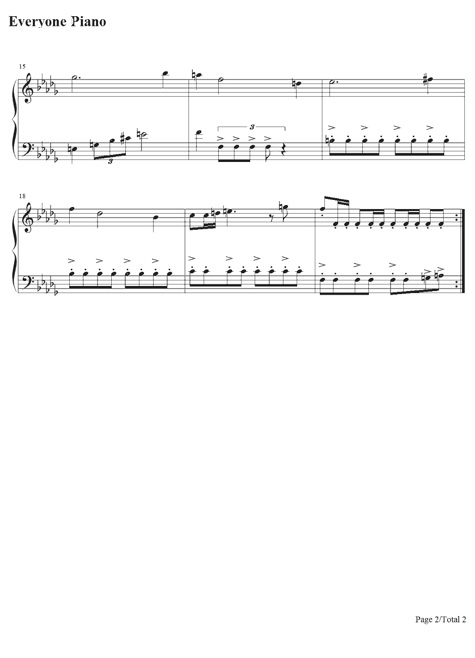 Legend of Zelda主题曲钢琴谱-LegendofZelda-LegendofZelda主题曲2