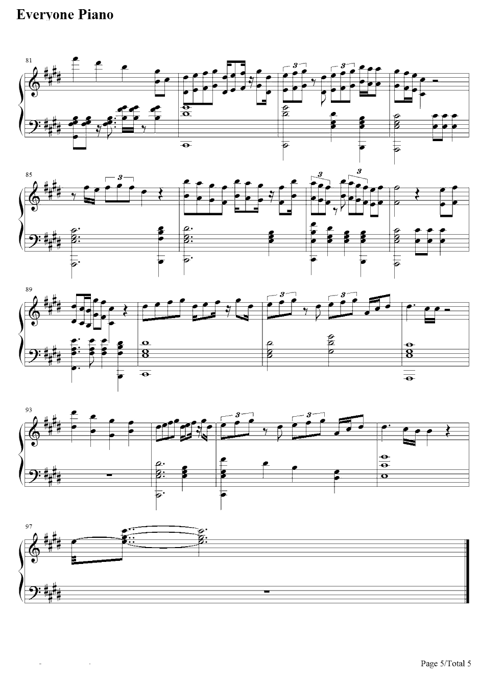 The Worst钢琴谱-JhenéAiko5