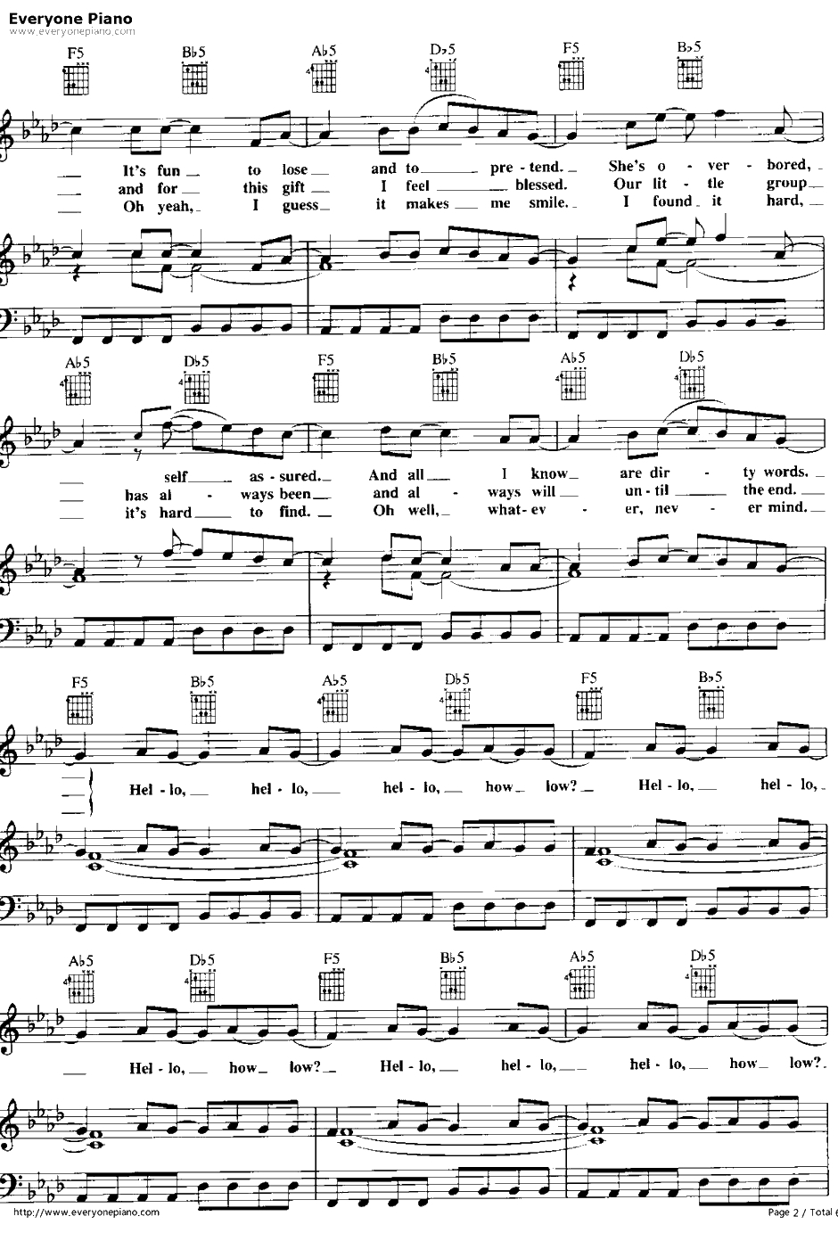 Smells Like Teen Spirit钢琴谱-Nirvana2