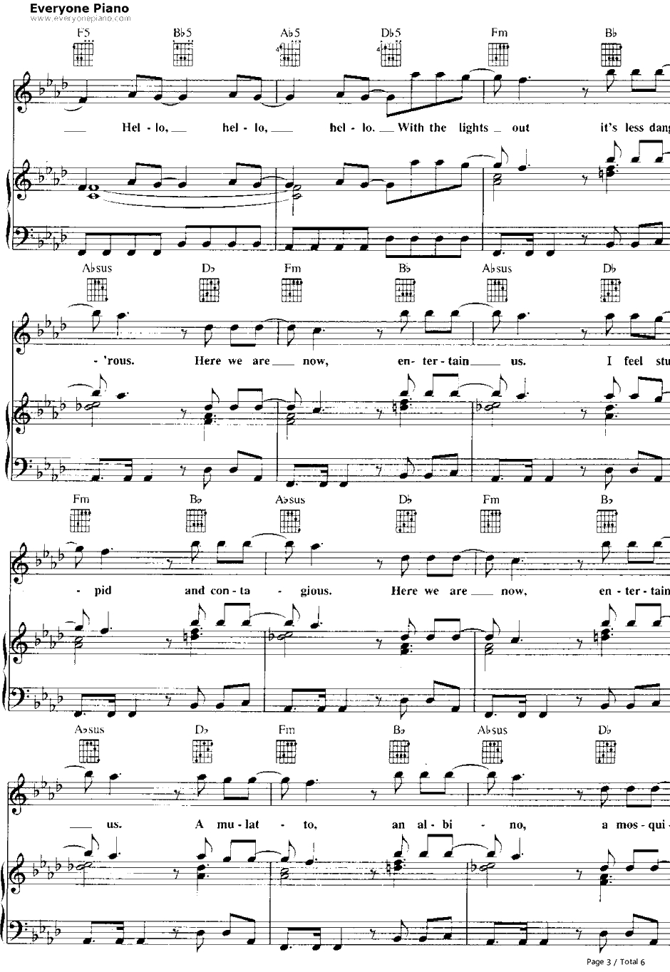 Smells Like Teen Spirit钢琴谱-Nirvana3