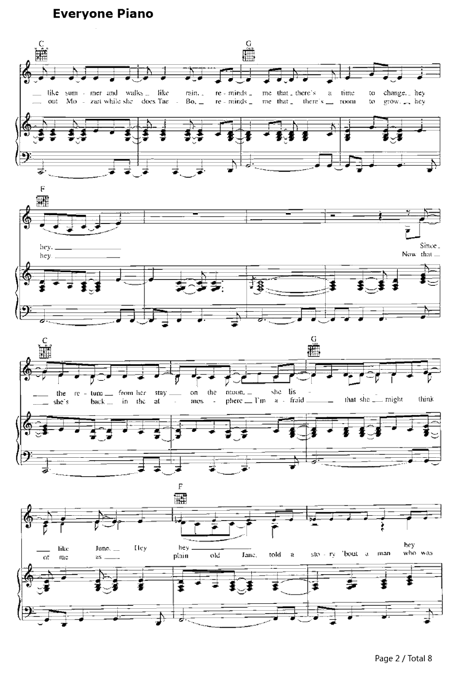 Drops of Jupiter(TellMe)钢琴谱-Train2