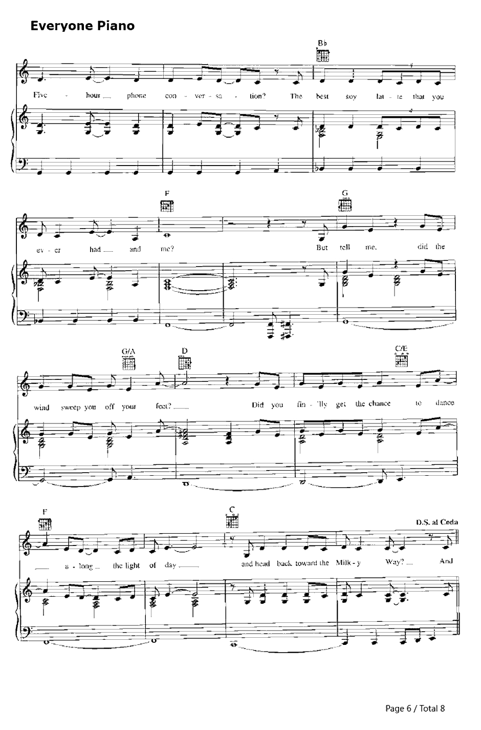 Drops of Jupiter(TellMe)钢琴谱-Train6