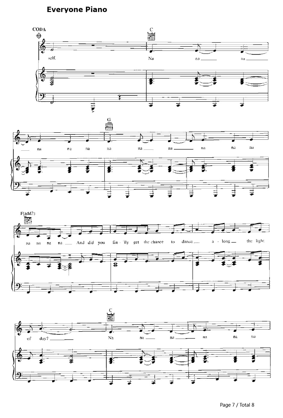 Drops of Jupiter(TellMe)钢琴谱-Train7