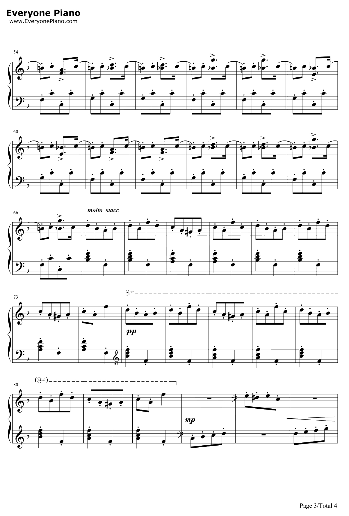 第2号匈牙利狂想曲钢琴谱-李斯特3