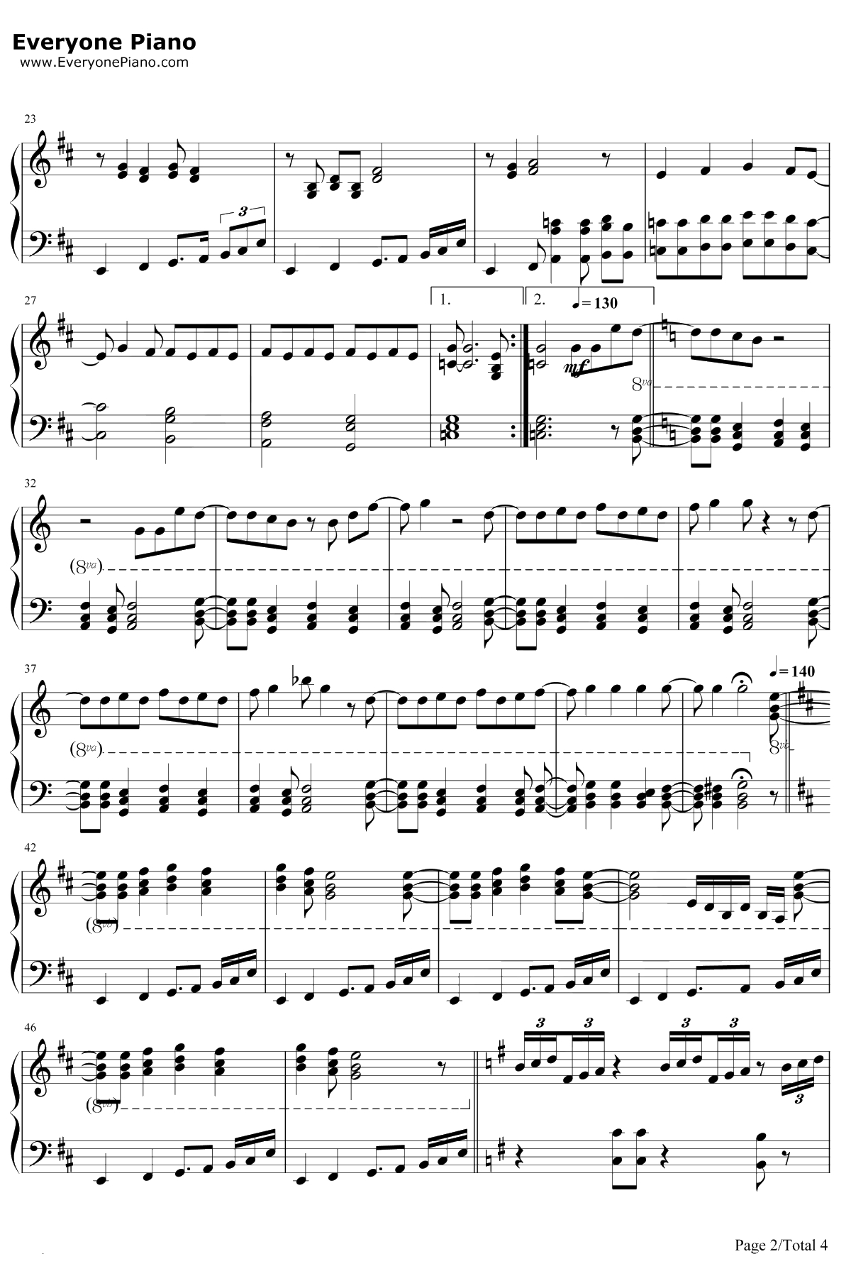 Roundabout钢琴谱-Yes2