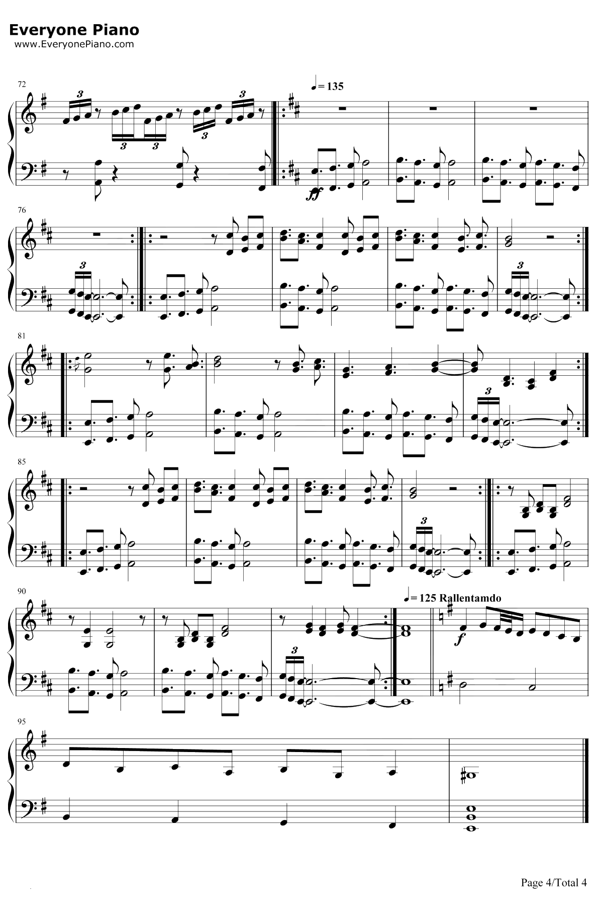 Roundabout钢琴谱-Yes4