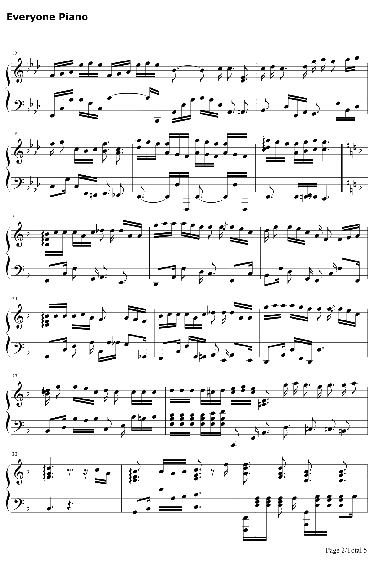 偶像钢琴谱-金玟岐2