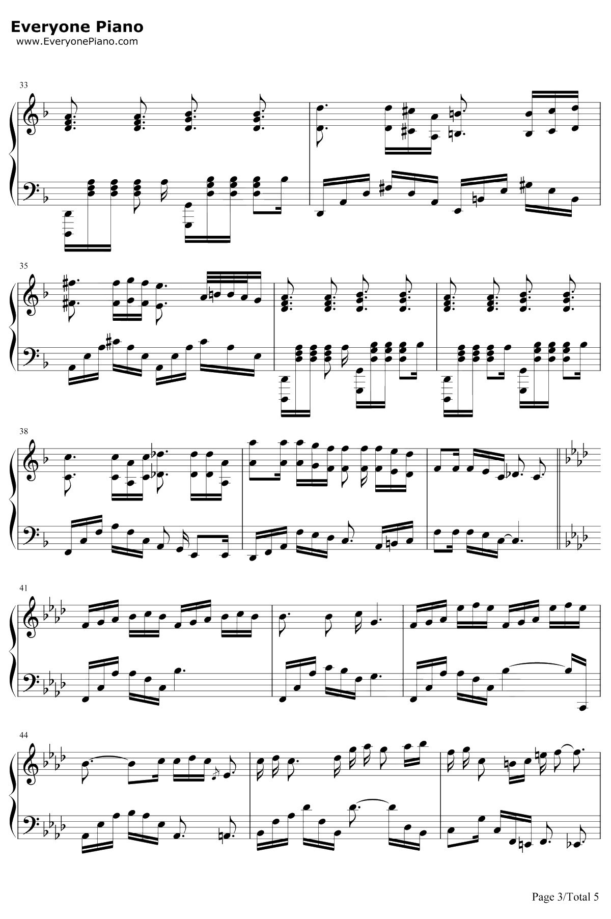 偶像钢琴谱-金玟岐3