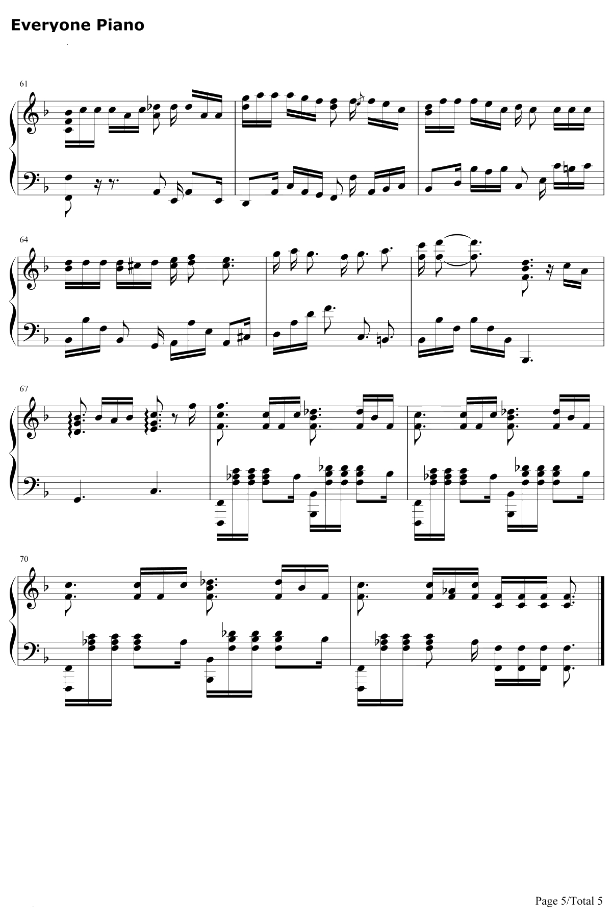 偶像钢琴谱-金玟岐5