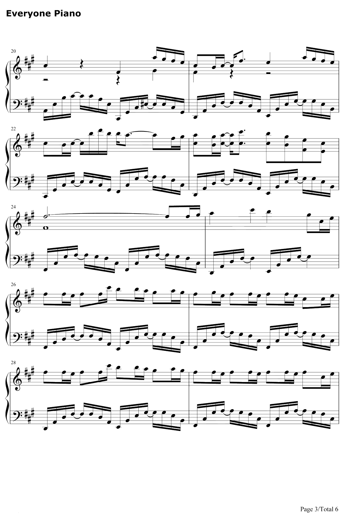 长生诀 钢琴谱-西瓜JUN3