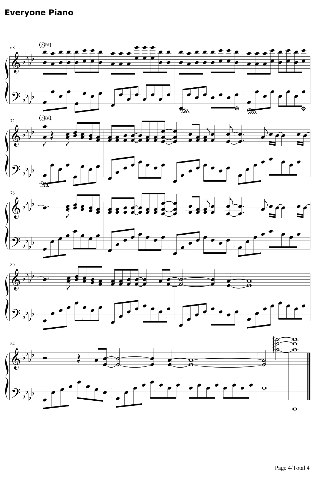 One More Light钢琴谱-Linkin Park4