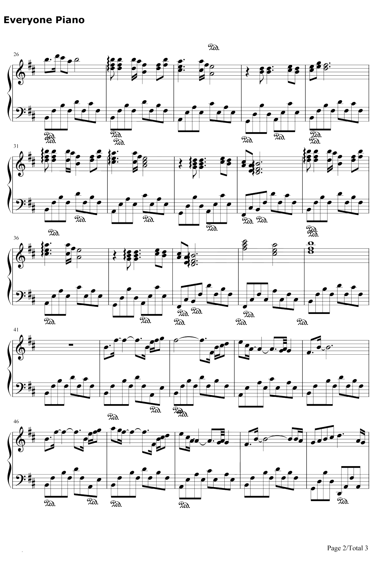 天也不懂情钢琴谱-飞鹰三姝-新白娘子传奇配乐2