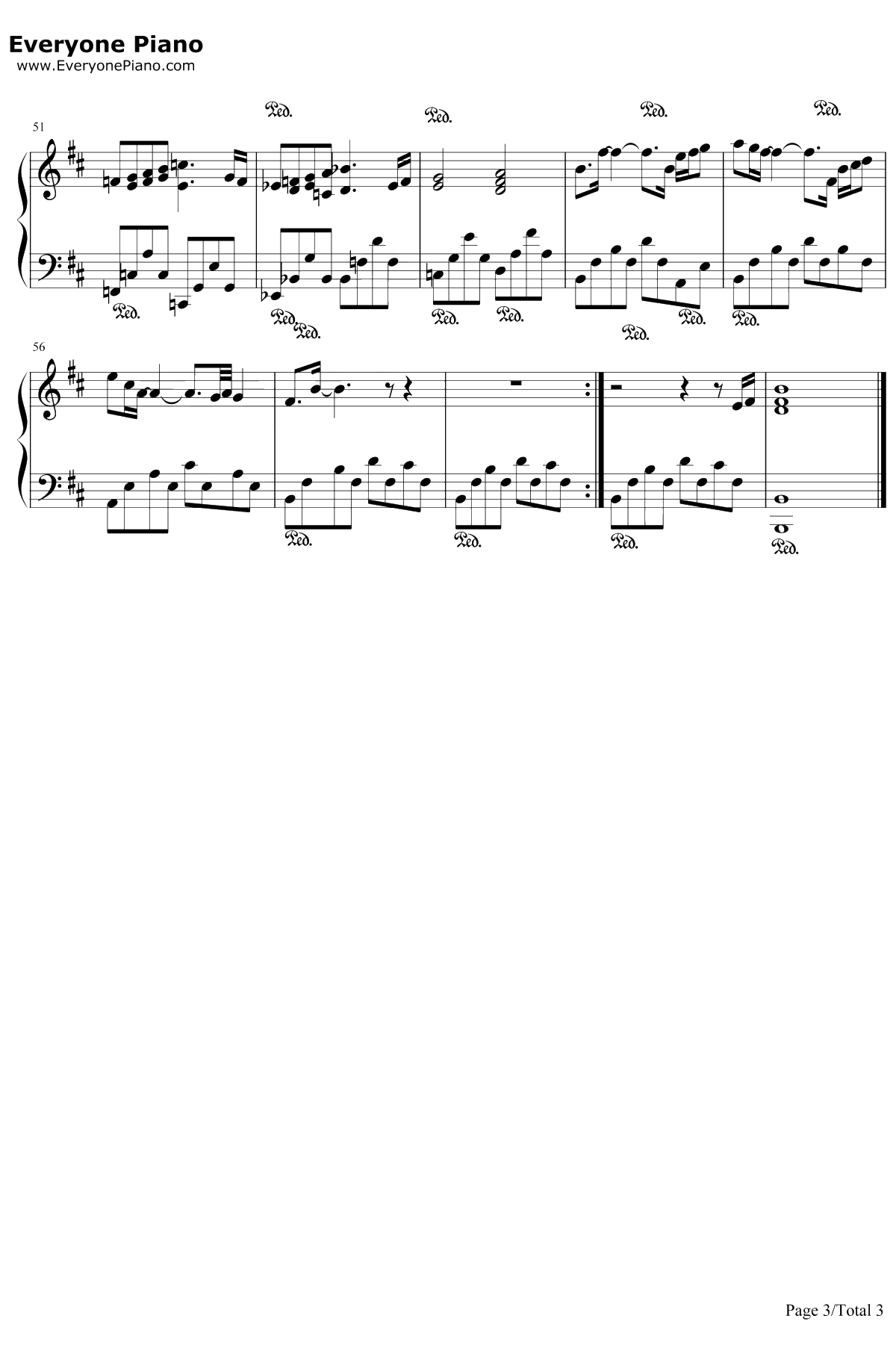 天也不懂情钢琴谱-飞鹰三姝-新白娘子传奇配乐3