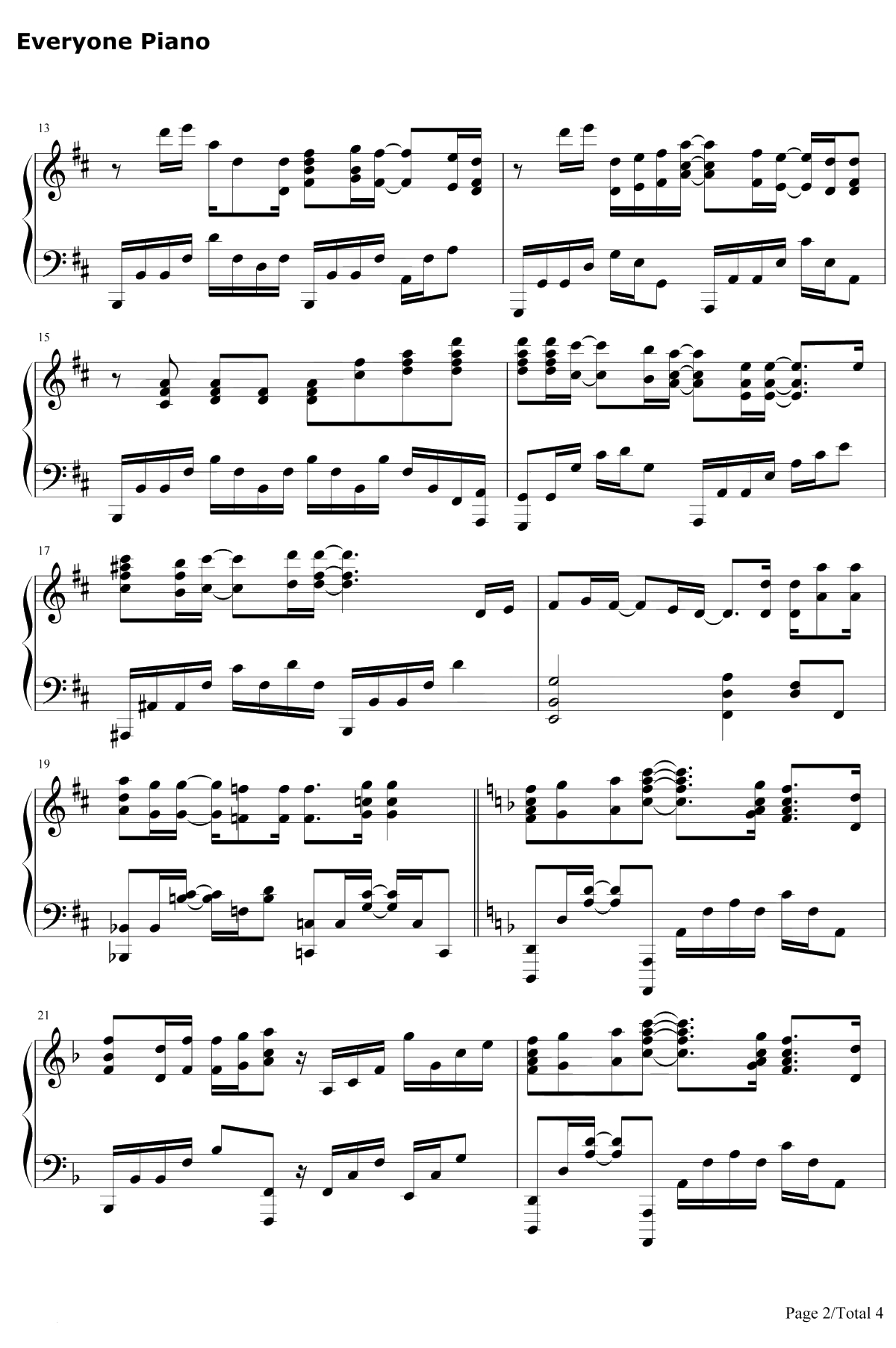 Sincerely钢琴谱-TRUE-紫罗兰永恒花园OP2