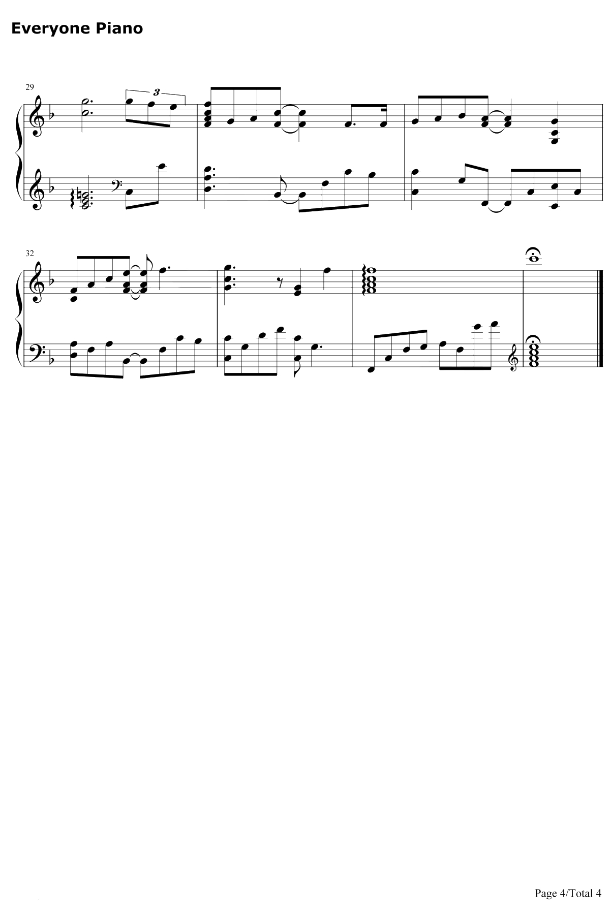 Sincerely钢琴谱-TRUE-紫罗兰永恒花园OP4