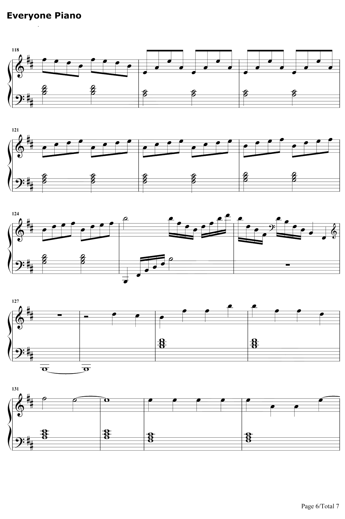 双世恋人钢琴谱-贺敬轩-双世宠妃Ⅱ插曲6