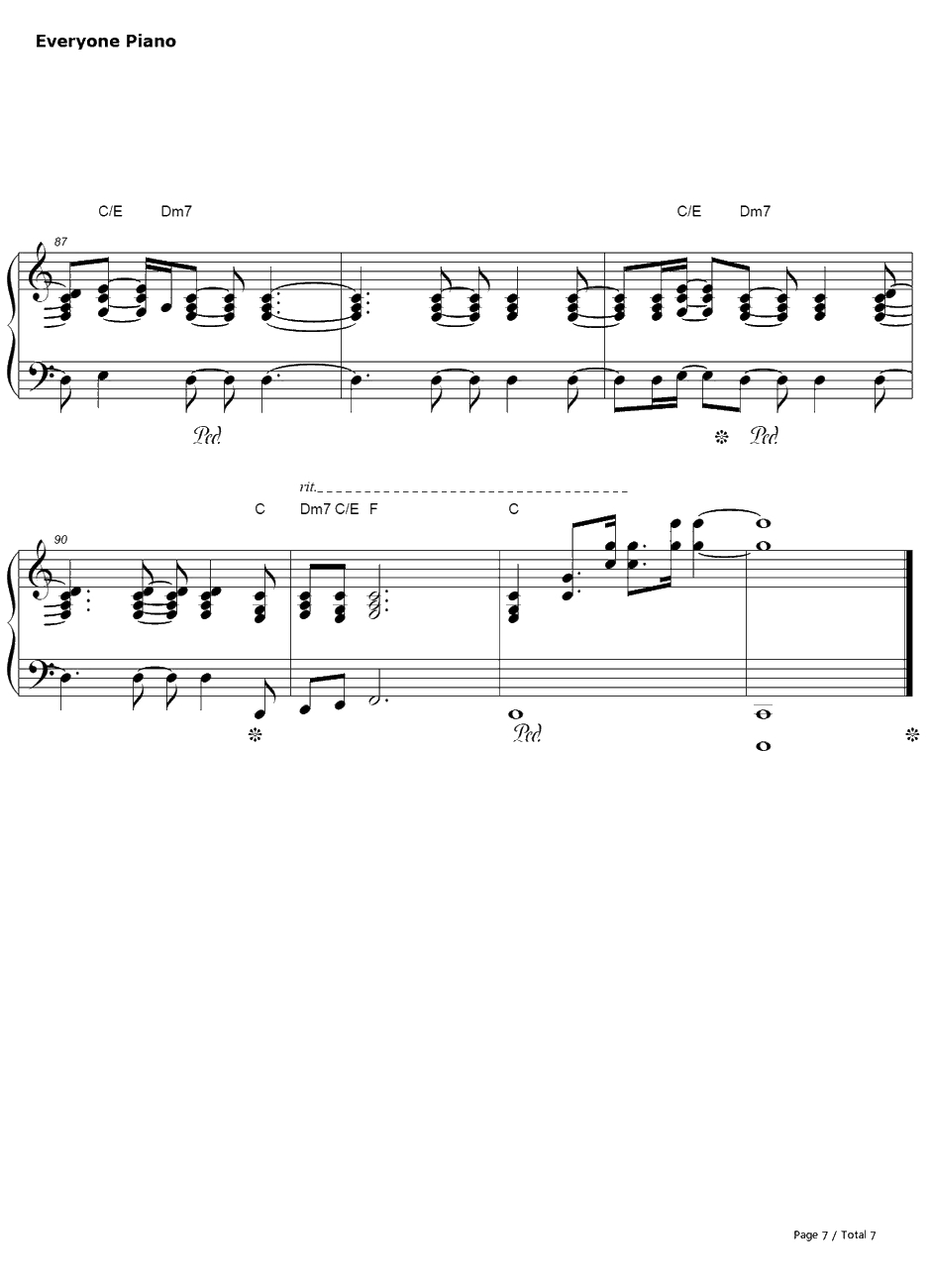 ICan't Make You Love Me钢琴谱-BonIver7