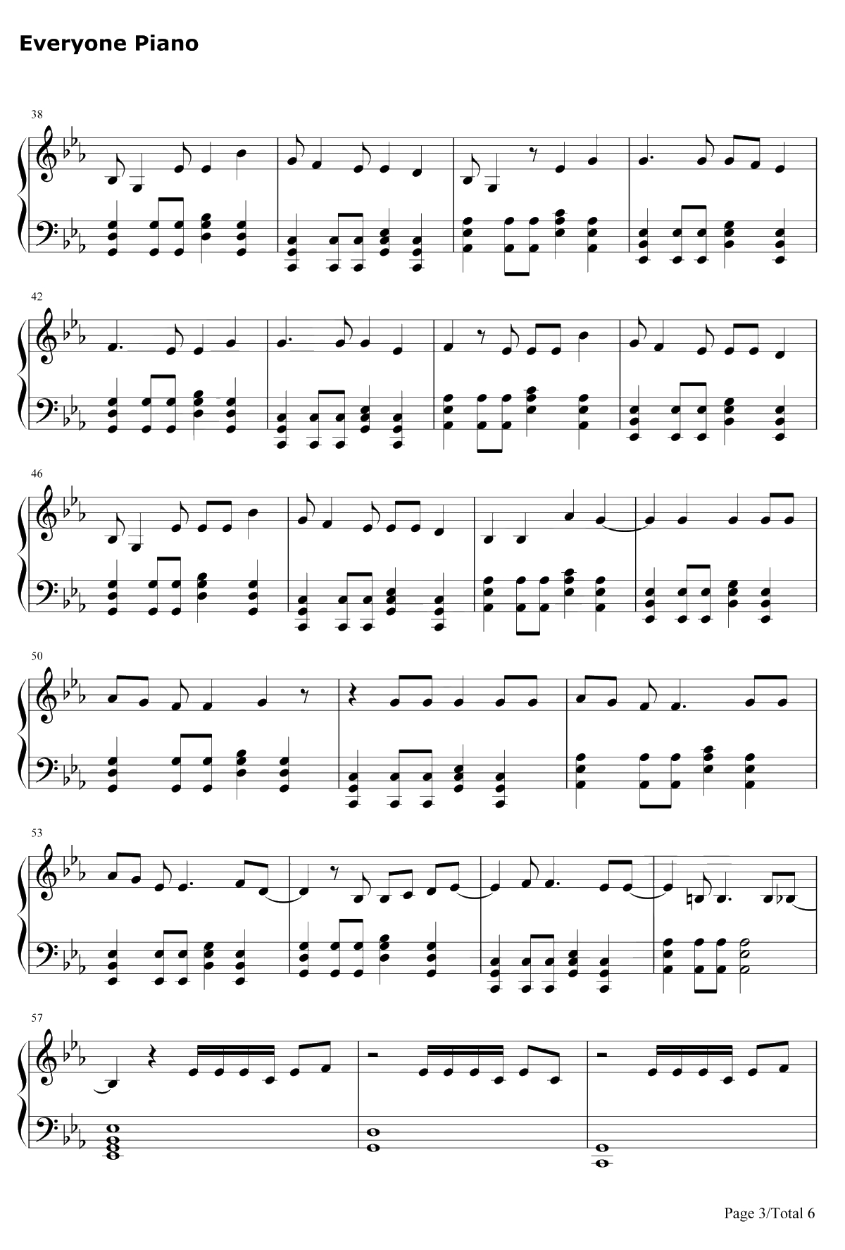 Spring Day钢琴谱-防弹少年团3