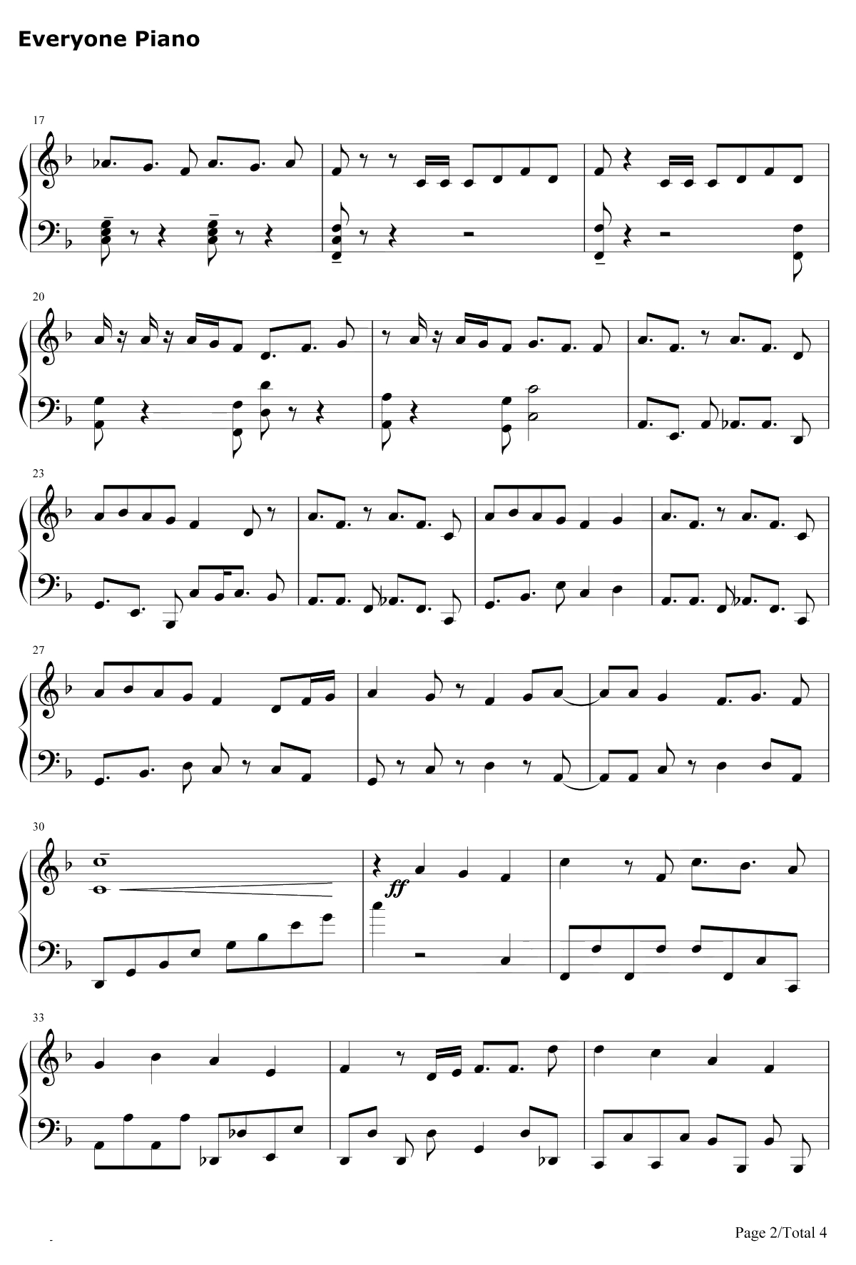 ぼなぺてぃーと♡S钢琴谱-和氣あず未/鬼頭明里/春野杏2