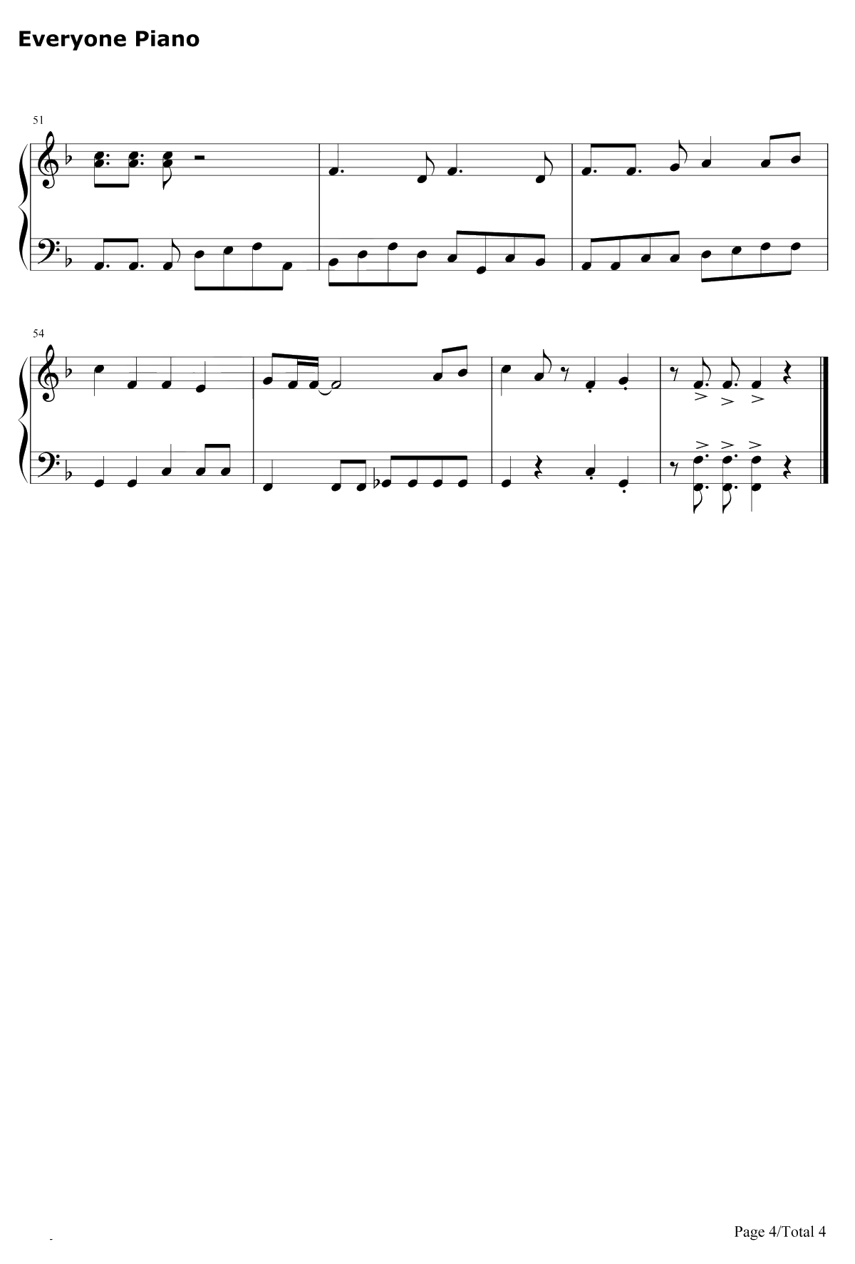 ぼなぺてぃーと♡S钢琴谱-和氣あず未/鬼頭明里/春野杏4