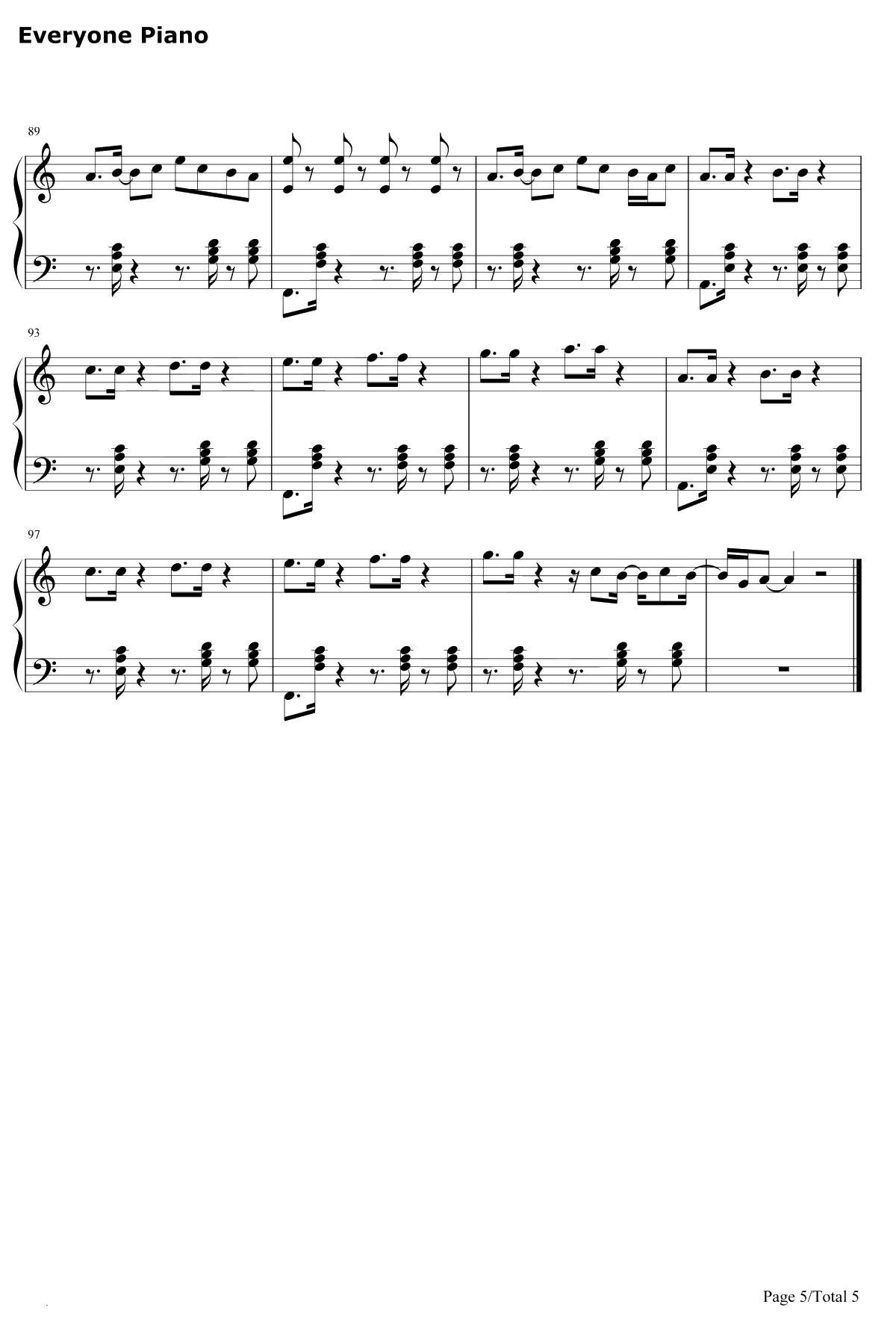 New Rules钢琴谱-Dua Lipa5