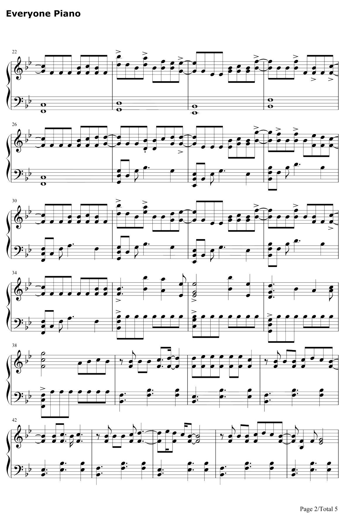 Rewrite The Stars钢琴谱-Zac Efron/Zendaya-马戏之王OST2