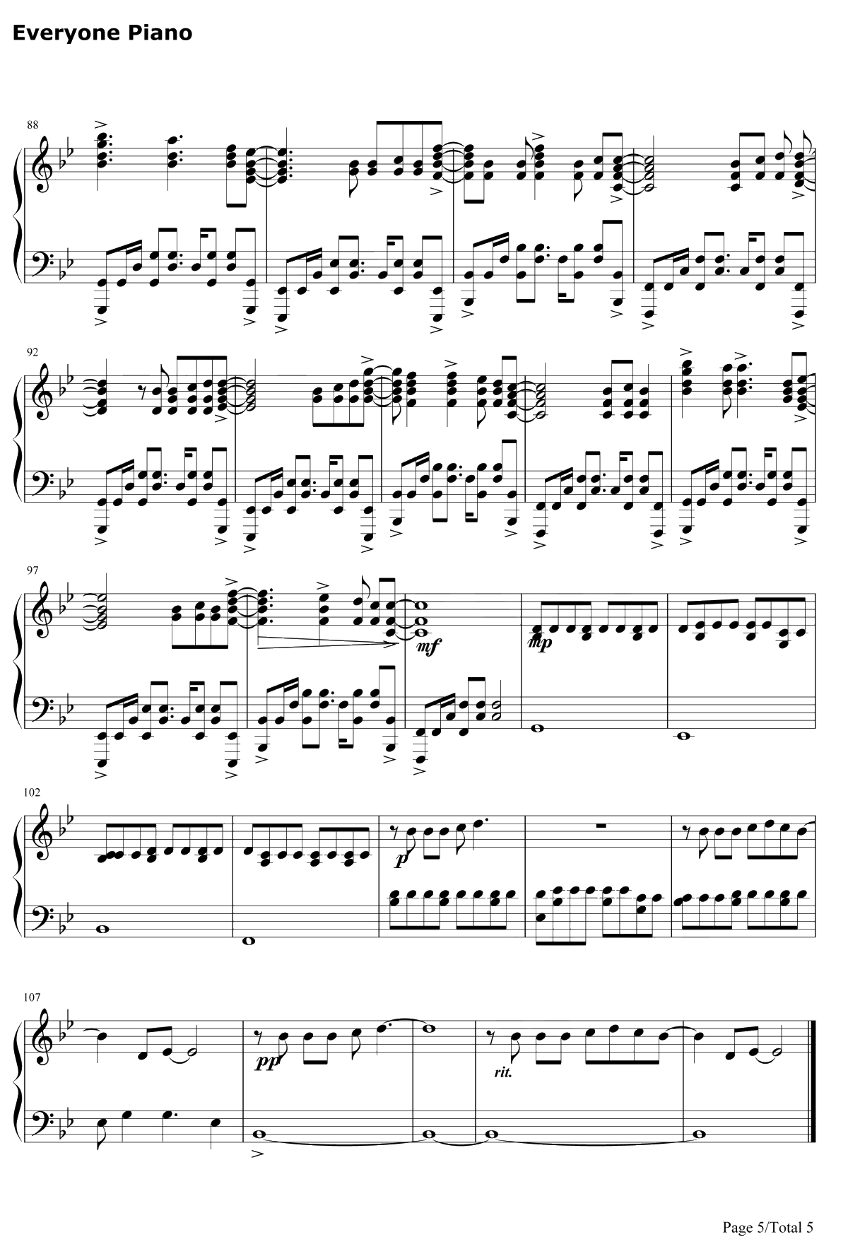 Rewrite The Stars钢琴谱-Zac Efron/Zendaya-马戏之王OST5