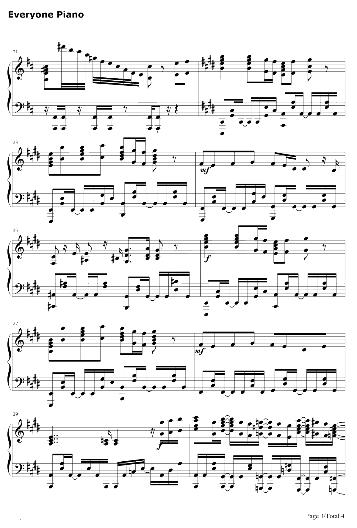 Vital钢琴谱-远藤正明-杀戮的天使OP3