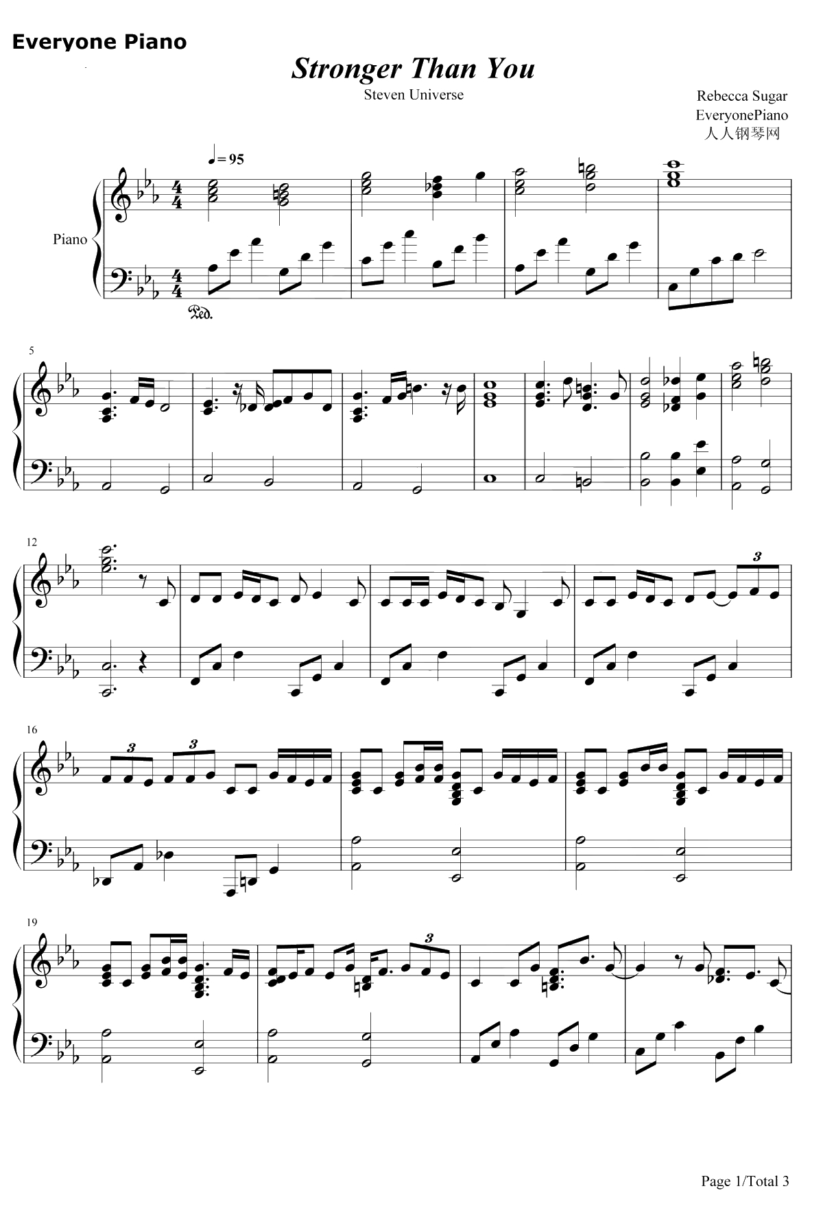 Stronger Than You钢琴谱-Estelle1
