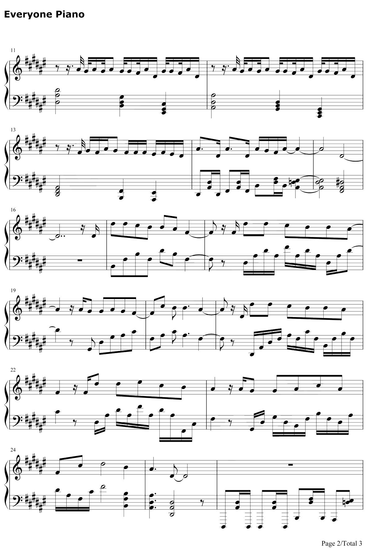 寒鸦少年钢琴谱-华晨宇-生为少年必当斗破苍穹2