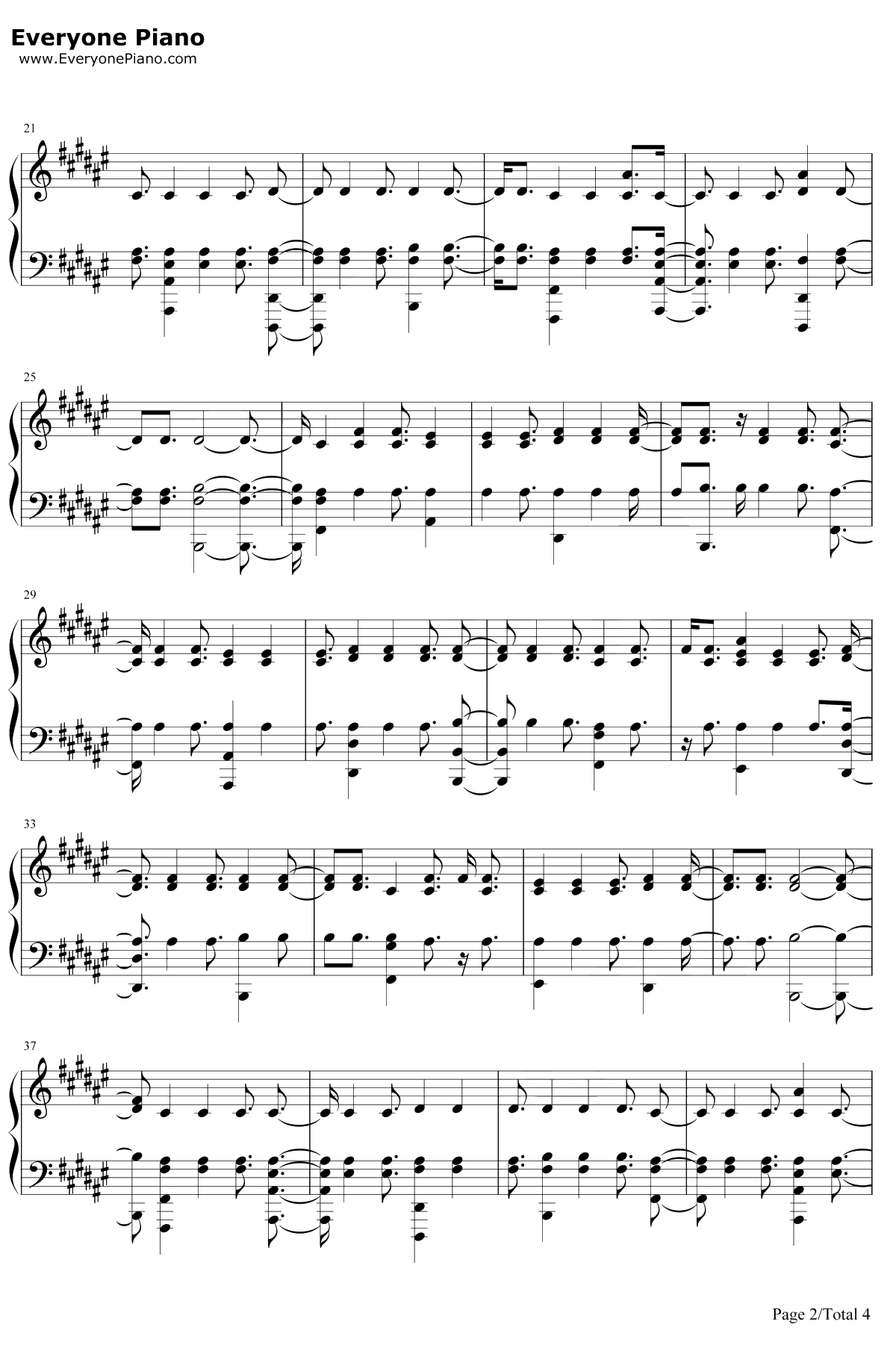 Naked钢琴谱-James Arthur2