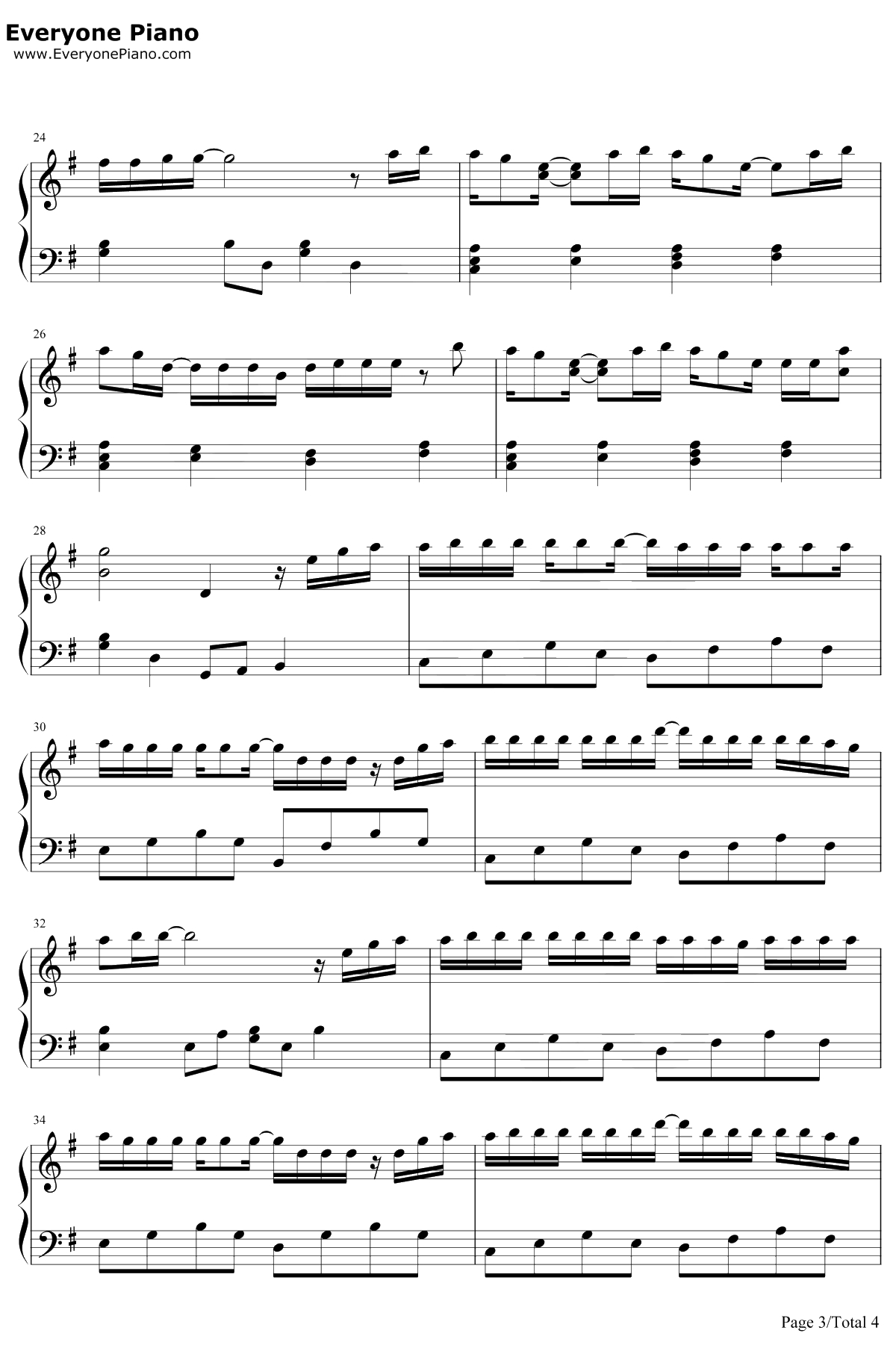 secretbase~君がくれたもの~钢琴谱-ZONE-日本流行乐坛经典曲目3