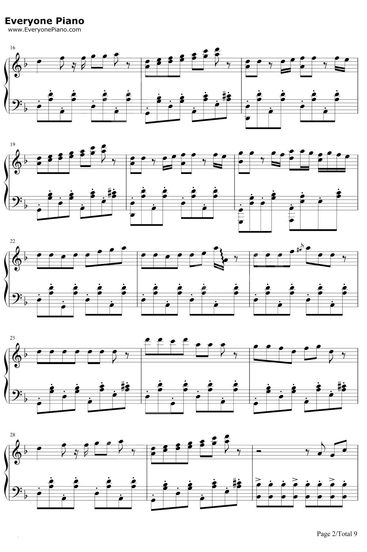 卡路里钢琴谱-火箭少女101-西虹市首富插曲2