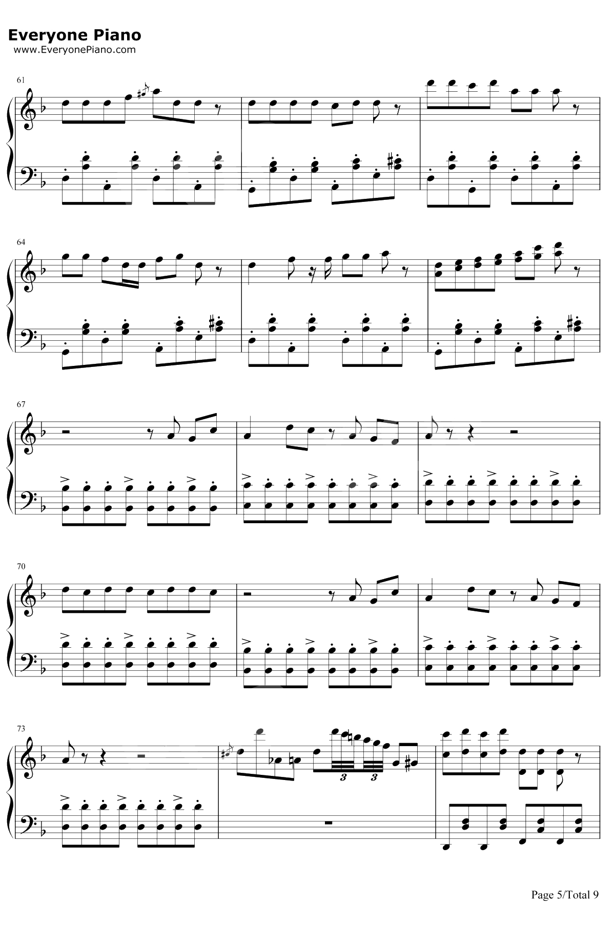 卡路里钢琴谱-火箭少女101-西虹市首富插曲5