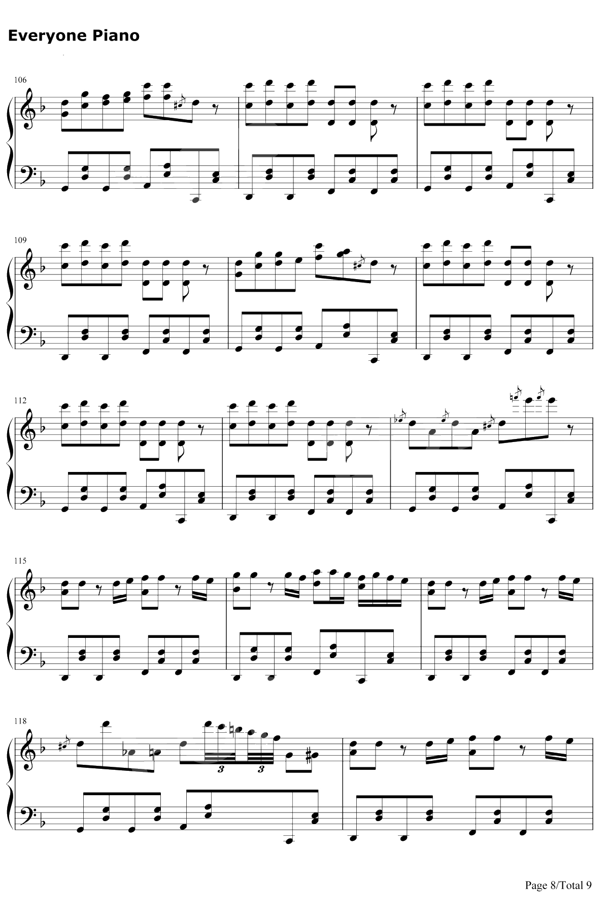 卡路里钢琴谱-火箭少女101-西虹市首富插曲8