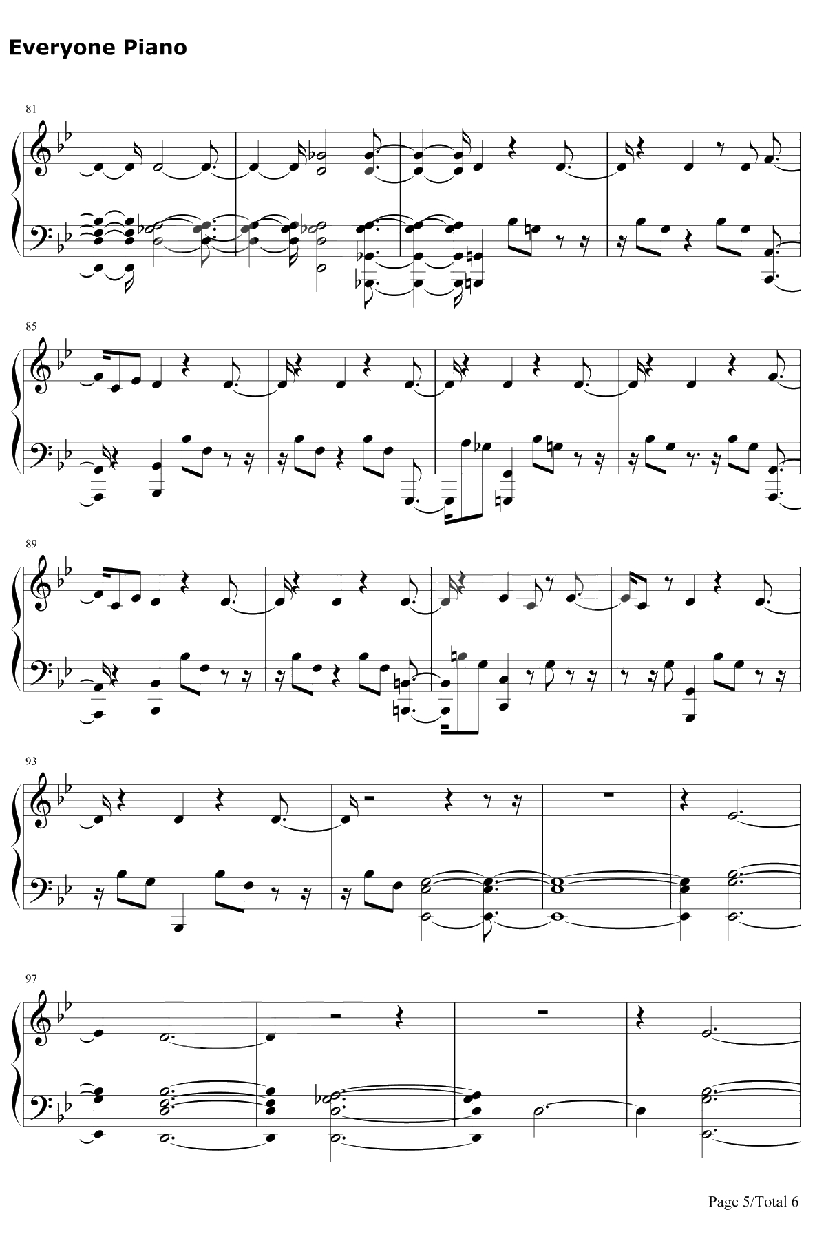 The Thrill of It All钢琴谱-Sam Smith5