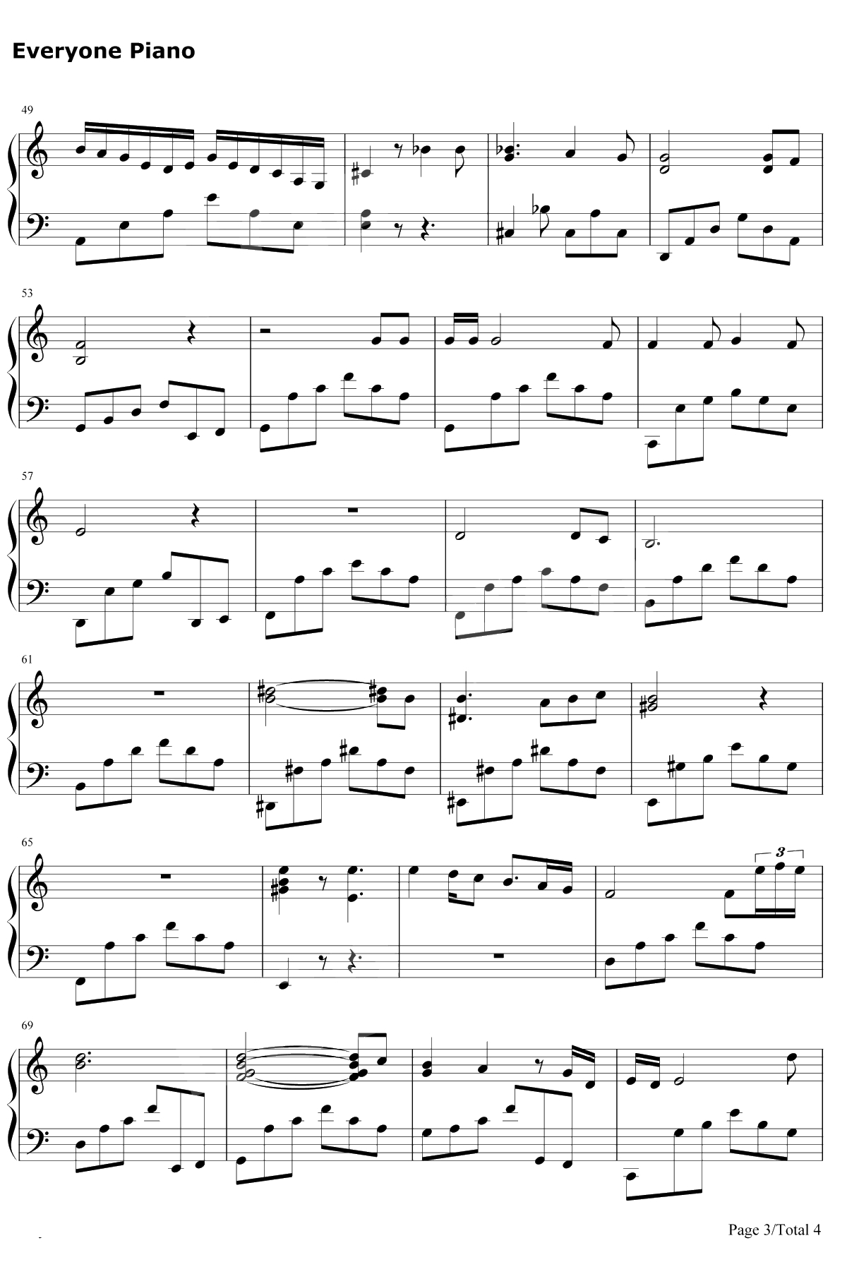 Parisienne Walkways 钢琴谱-Gary Moore3