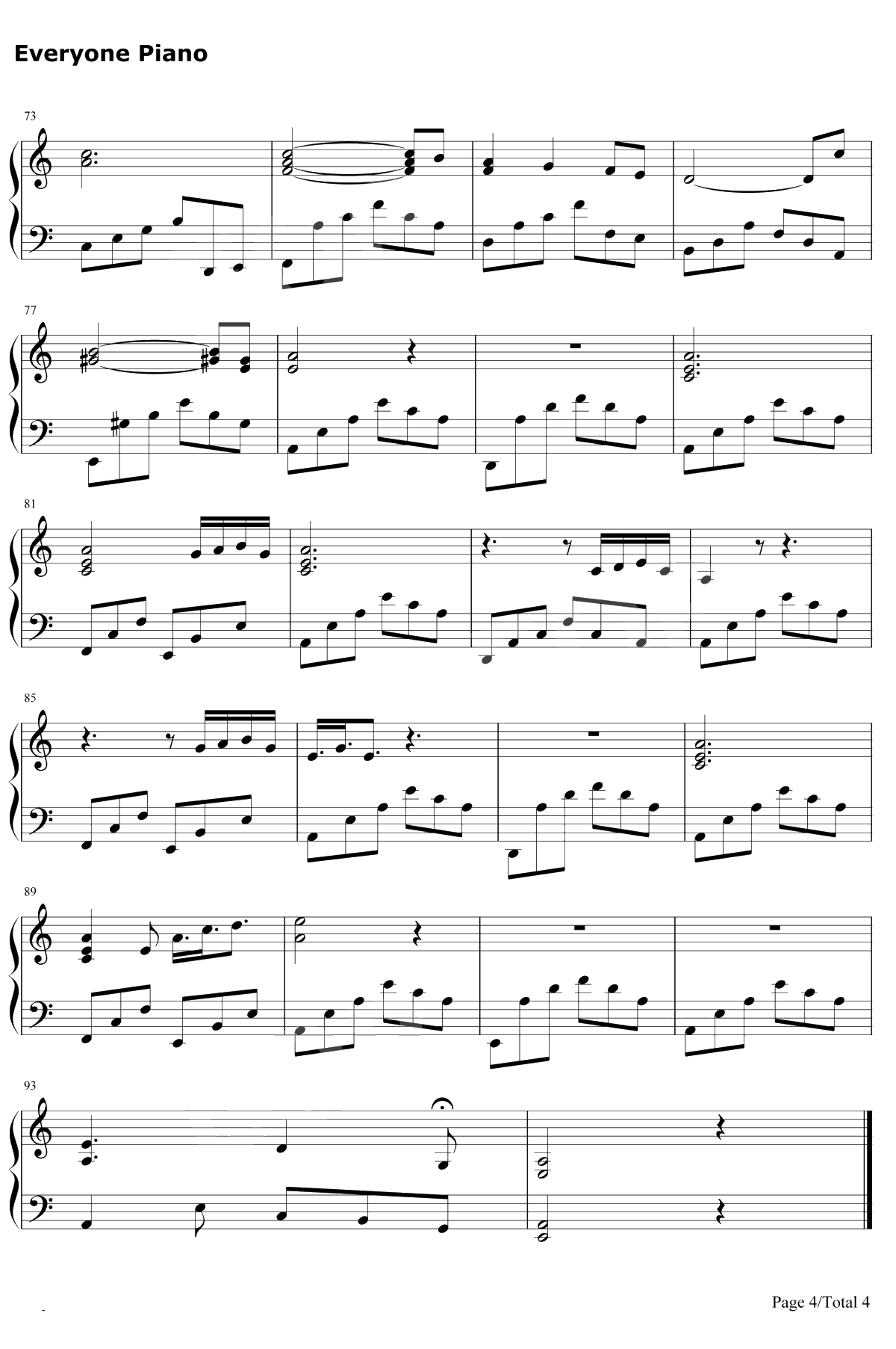 Parisienne Walkways 钢琴谱-Gary Moore4