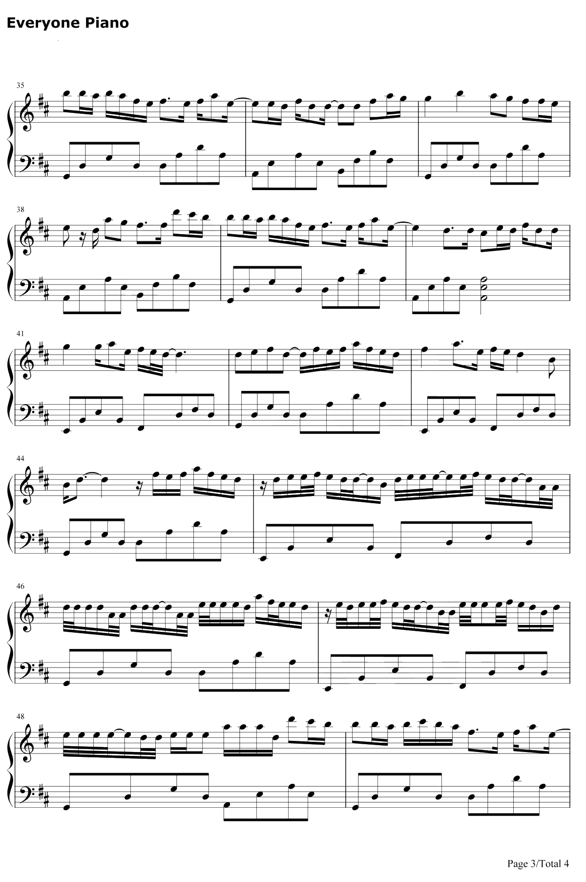 一百万个可能 钢琴谱-Christine Welch3