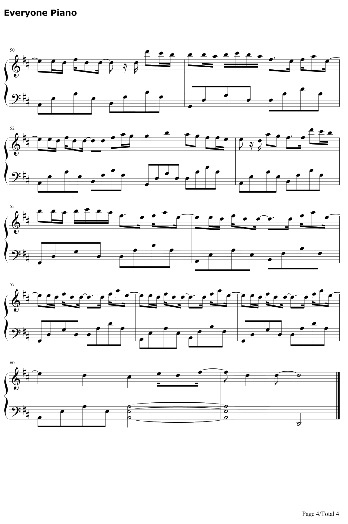 一百万个可能 钢琴谱-Christine Welch4