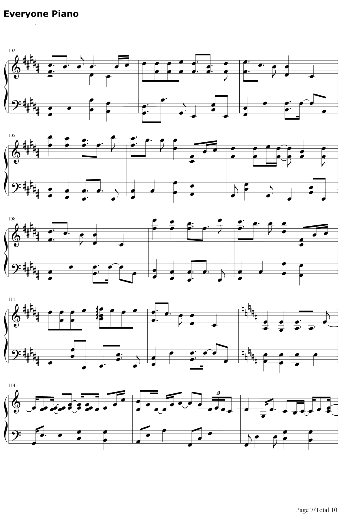 Get Wild钢琴谱-TMNetwork-城市猎人ED7