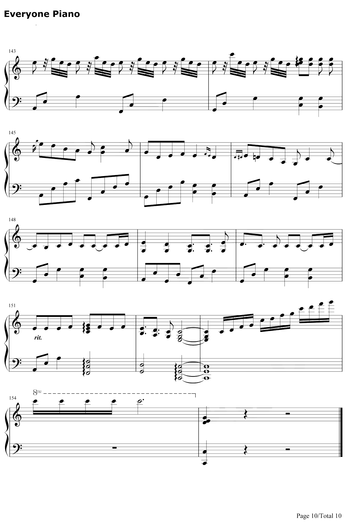 Get Wild钢琴谱-TMNetwork-城市猎人ED10