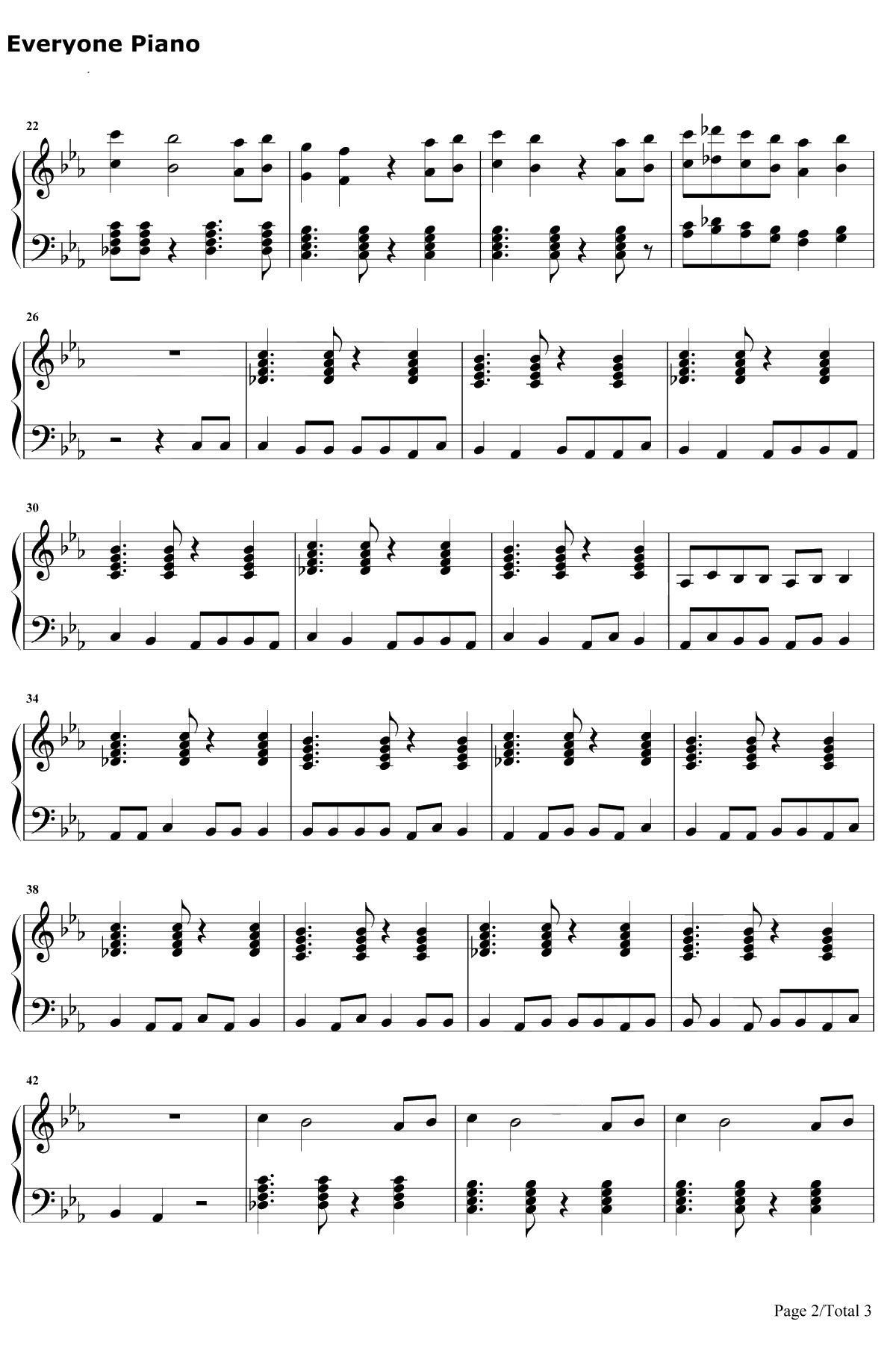 In My Feelings钢琴谱-Drake2