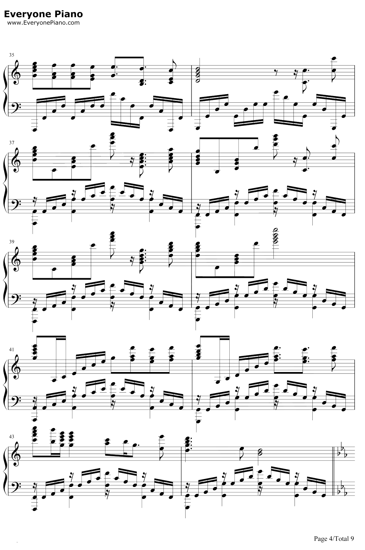 Bios钢琴谱-泽野弘之-罪恶王冠拔剑神曲4