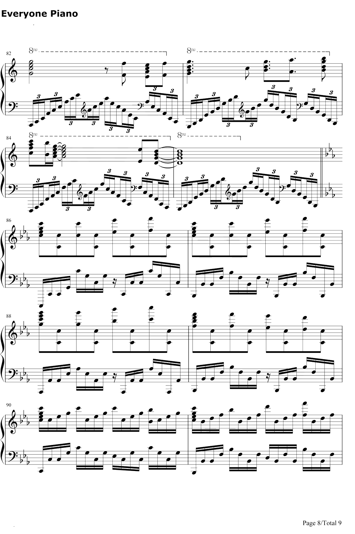 Bios钢琴谱-泽野弘之-罪恶王冠拔剑神曲8