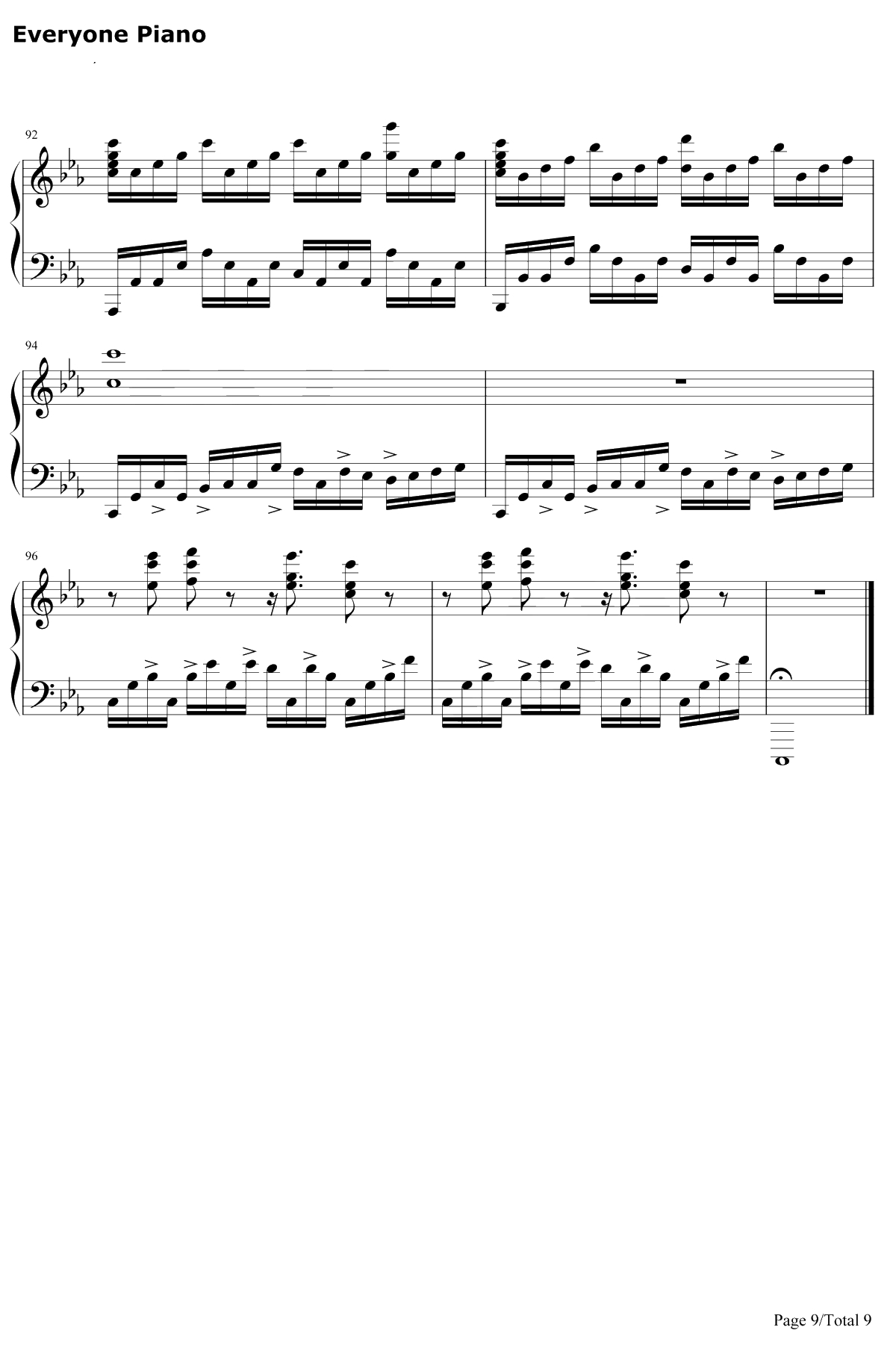 Bios钢琴谱-泽野弘之-罪恶王冠拔剑神曲9