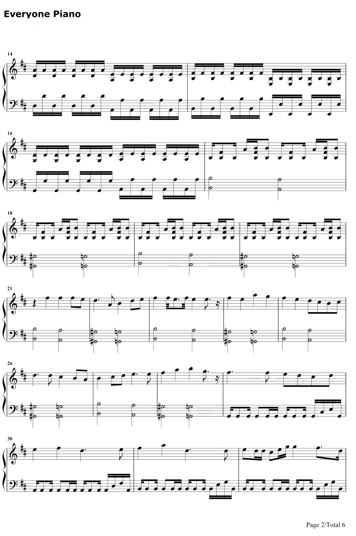 恋は戦争钢琴谱-初音未来-恋爱就是战争2