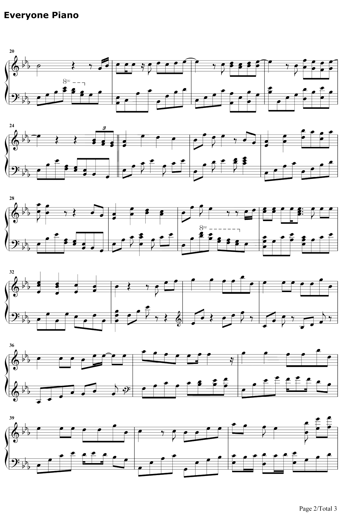 君に贈る詩钢琴谱-DUFF2