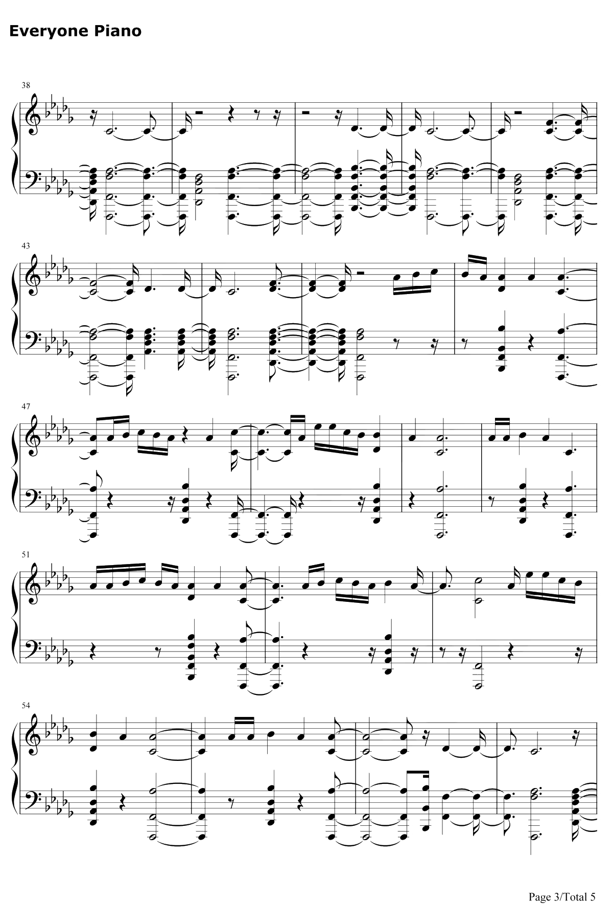 Let You Down钢琴谱-NF3