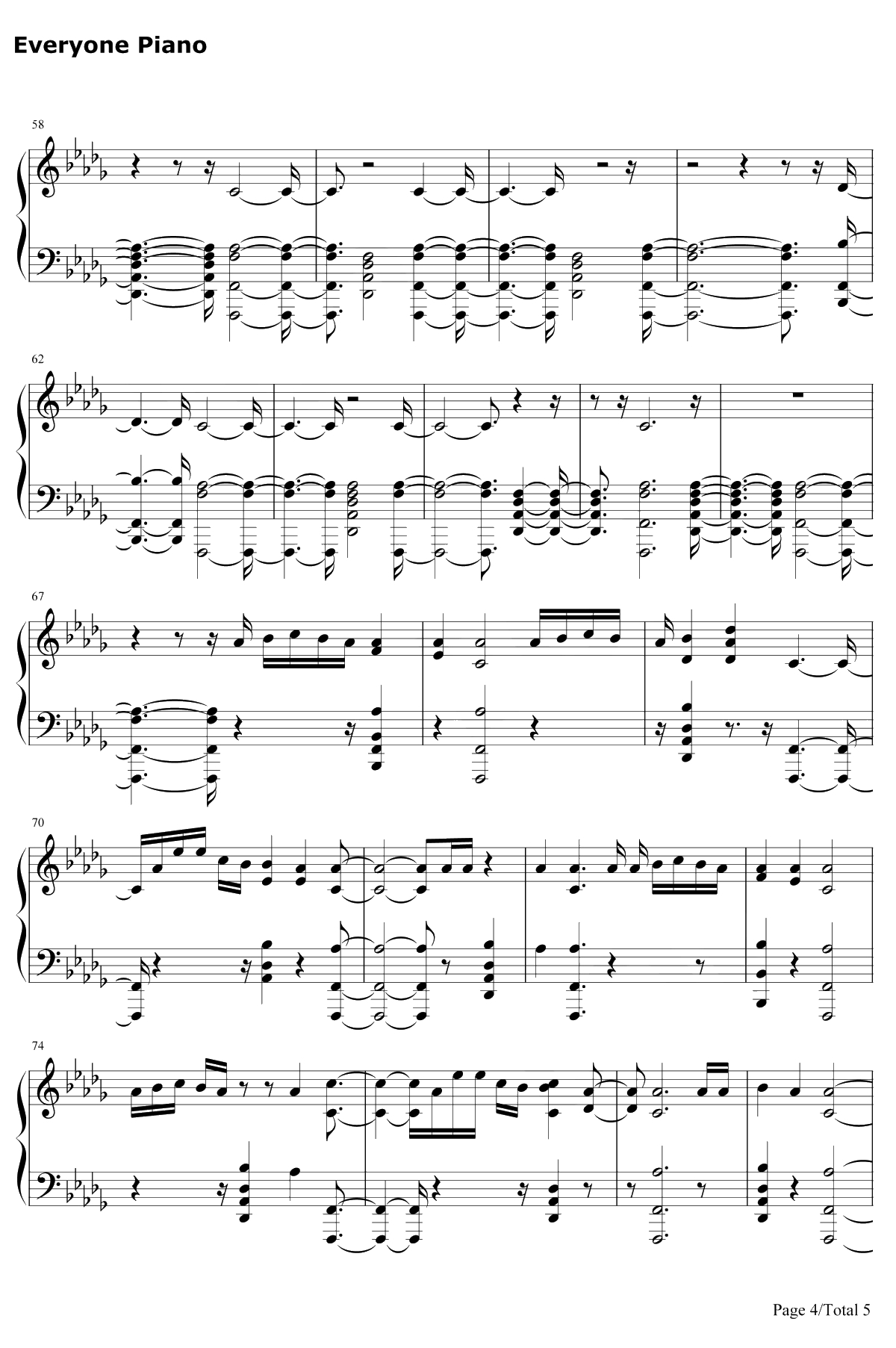 Let You Down钢琴谱-NF4